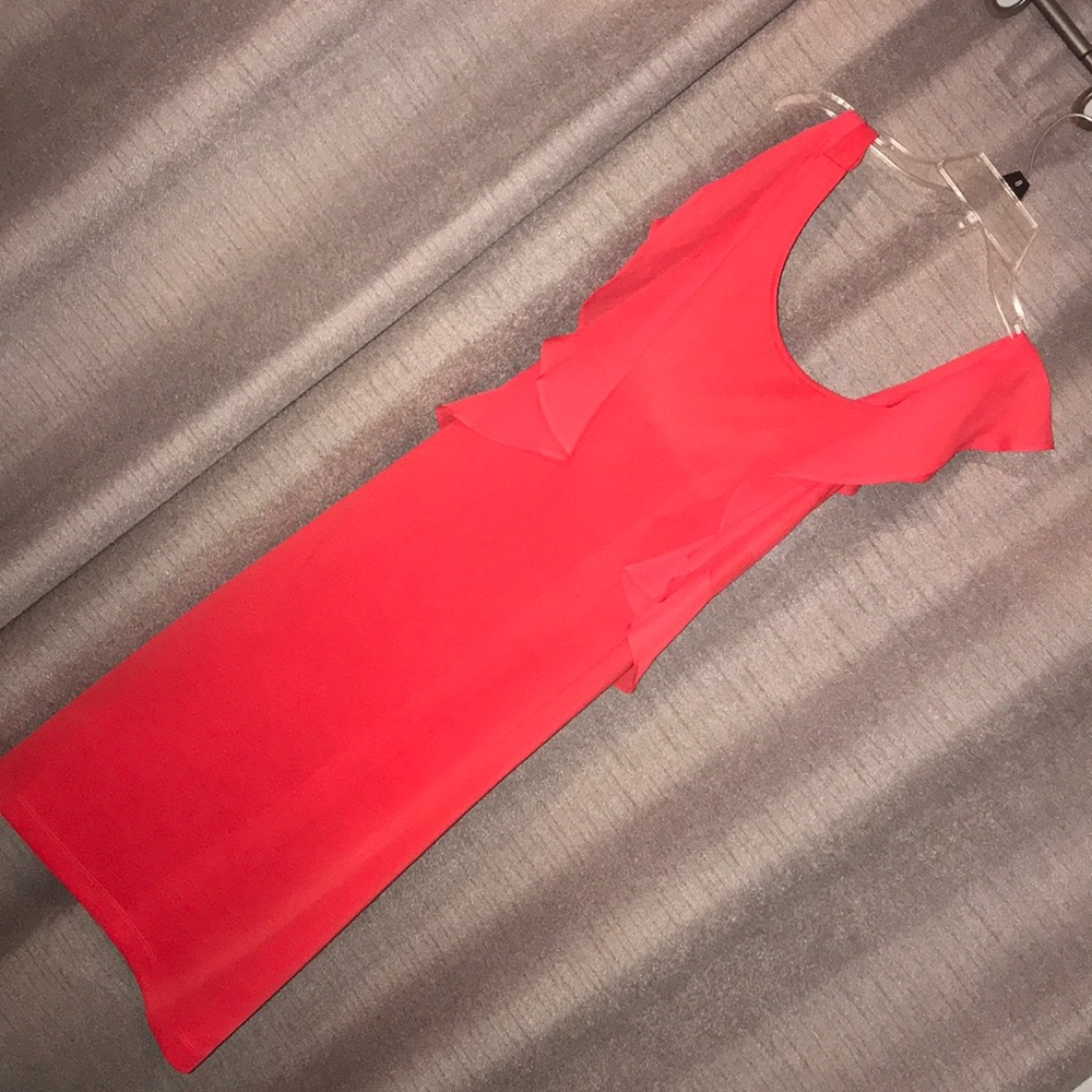 red/orange dress
